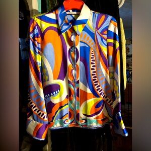 Zara Mod Psychedelic 60' Inspired Shirt Retro
